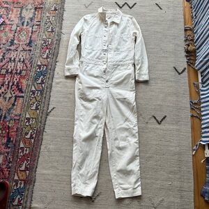 Madewell White Denim Jumpsuit - Small